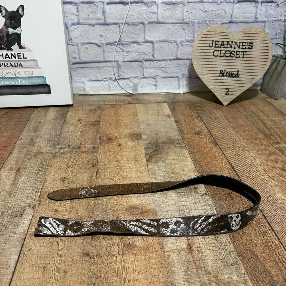 MISFITS LEATHER BELT Size M 32-34  2005 Vintage Has Wear